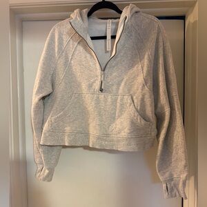 lululemon athletica Light Gray Half-Zip Hoodie